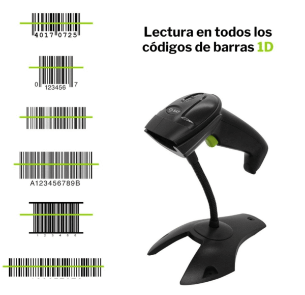 Lector código de barras + base- SAT LD101R - Image 2