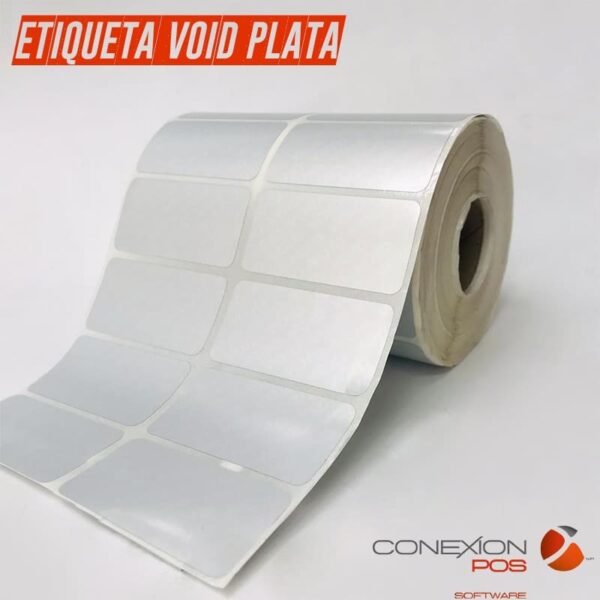 Etiqueta poliéster plata 50*25*2000