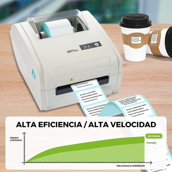 Impresora de etiquetas ZKTECO 8006 - Image 3